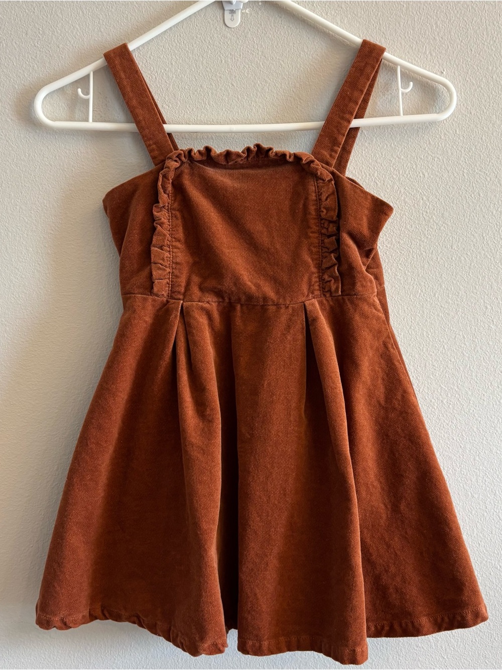 Janie and Jack Camel Brown Velour Jumper Size 5